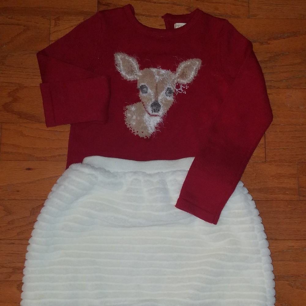 Cynthia Rowley Red Sweater & White Skirt